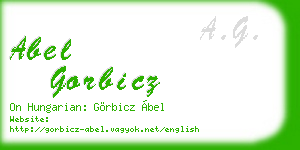 abel gorbicz business card